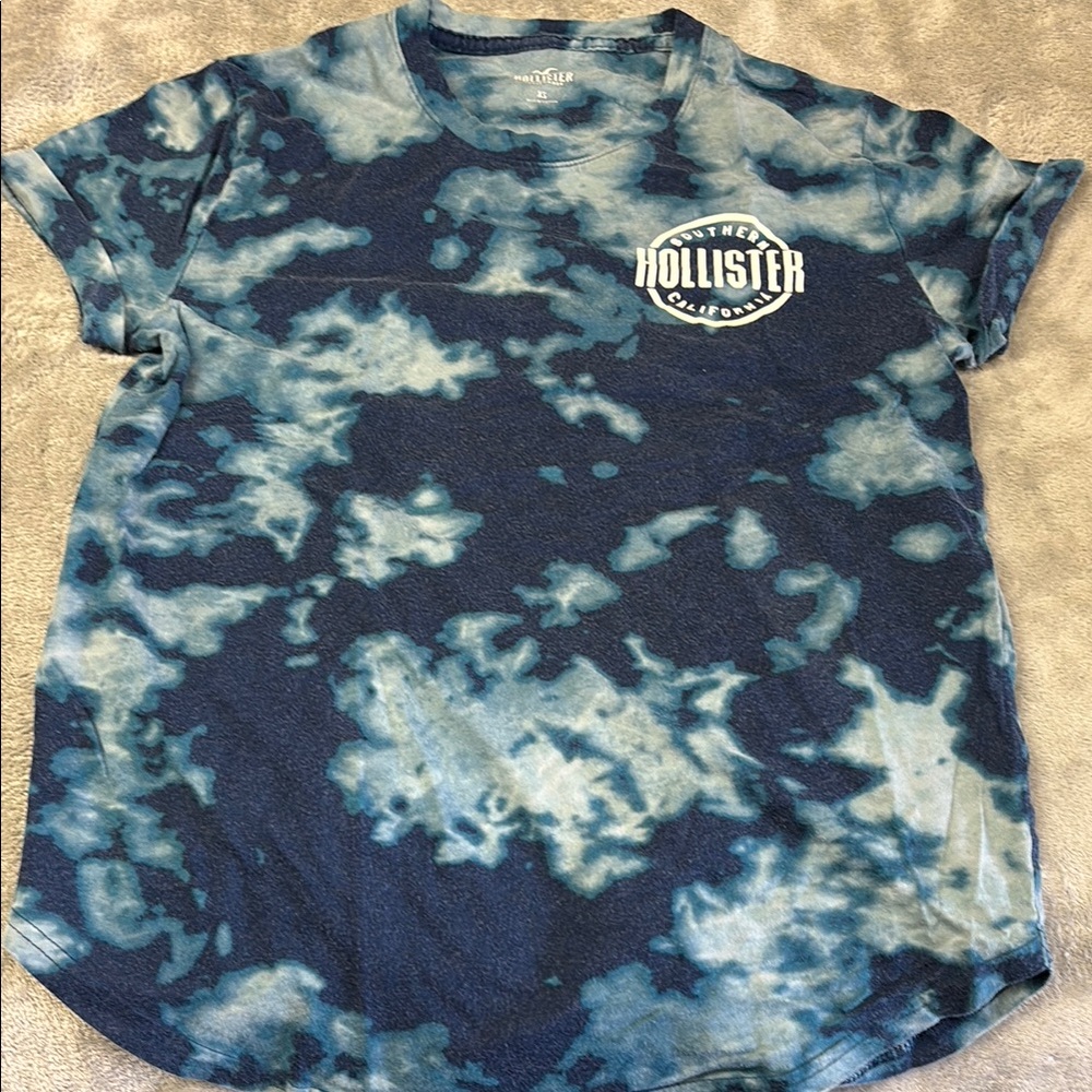 Hollister Blue Tie-Dye Tee